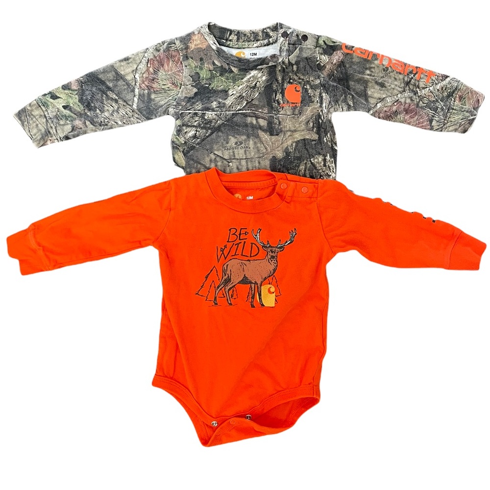 Carhartt 12M Long Sleeve Onesie Pack